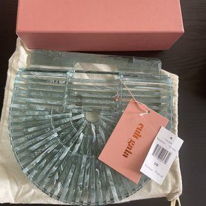 Cult Gaia Ark Mini Top Handle Bag - Seaspray Blue / Green